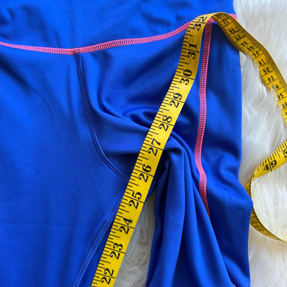 Reebok Womens WOR Detail HRT Leggings Blue High Rise Speedwick Full Length S New - Picture 6 of 9